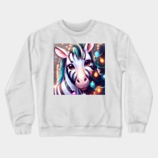 Cute Zebra Drawing Crewneck Sweatshirt